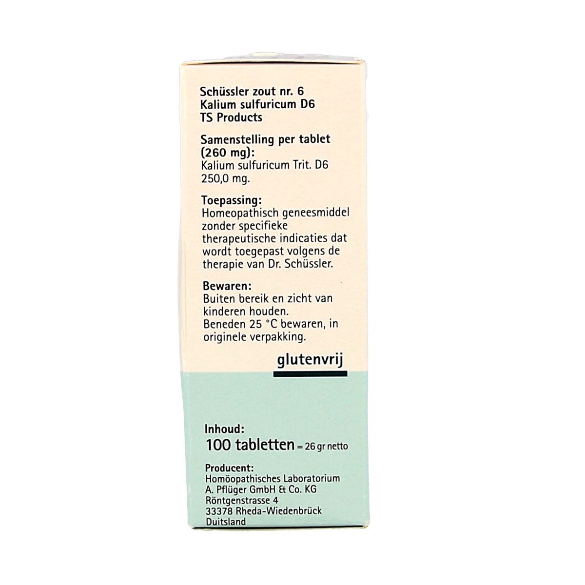 Pflüger Kalium sulfuricum 6 D6 Schussler 100.00 Tabletten