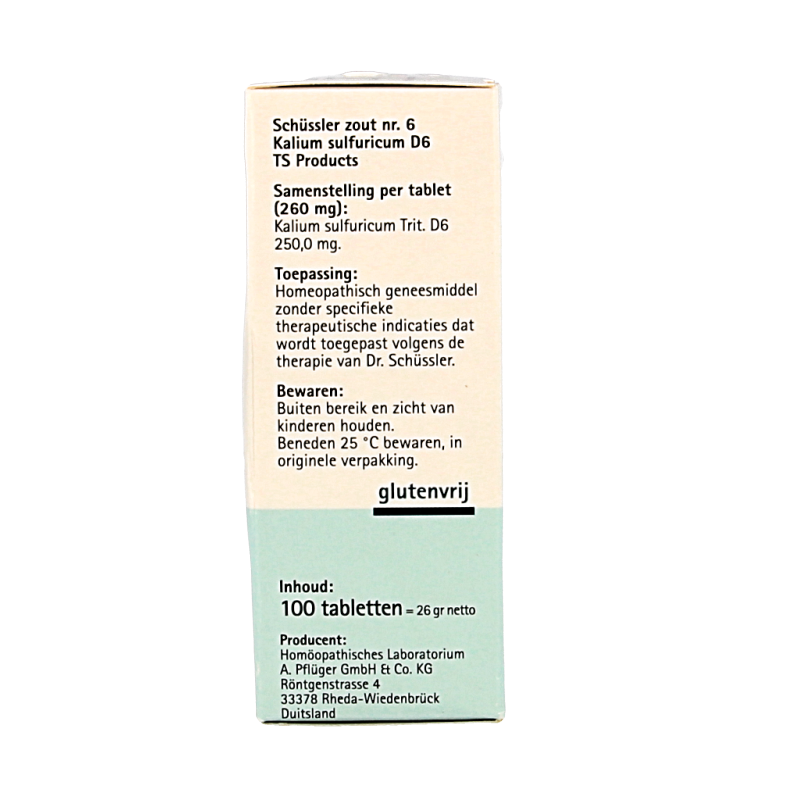Pflüger Kalium sulfuricum 6 D6 Schussler 100 Tabletten