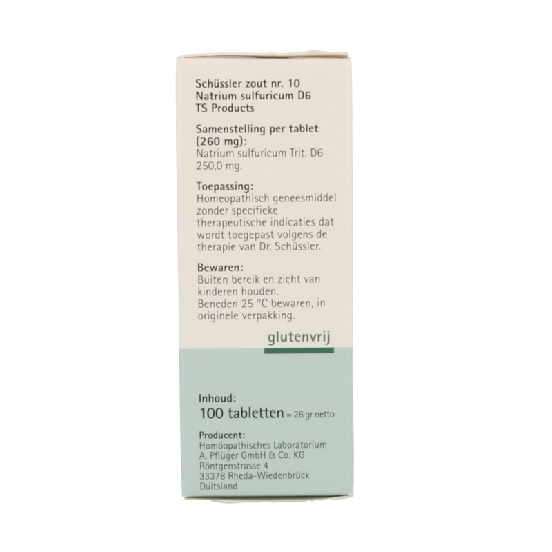 Pflüger Natrium sulfuricum 10 D6 Schussler 100 Tabletten