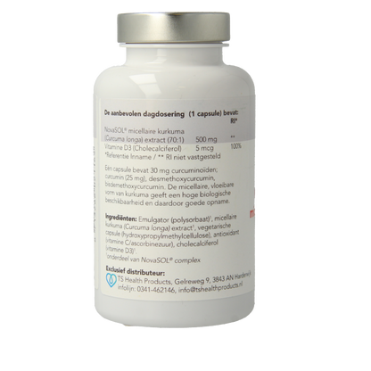 Epigenar Kurkuma forte micellaire curcumine 60 Vegetarische capsules