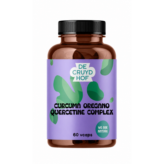De Cruydhof De Cruydhof Curcuma Oregano Quercetine complex 60.00 Vegetarische capsules