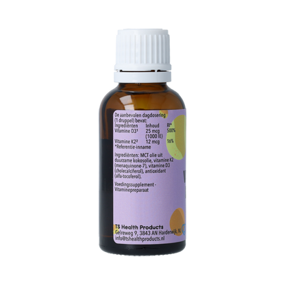 De Cruydhof De Cruydhof Vitamine D3 & K2, 25 ml 25.00 Milliliter