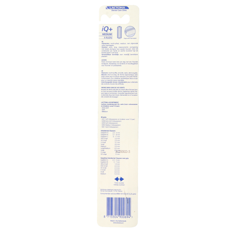 Lactona Tandenborstel IQ+ medium 1 Stuks