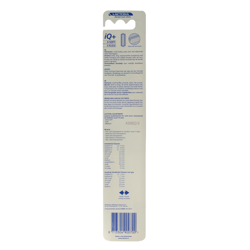 Lactona Tandenborstel IQ+ x soft 1 Stuks