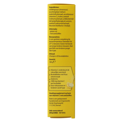 Roter Bruistabletten citroen vit C duopack 40 Bruistabletten