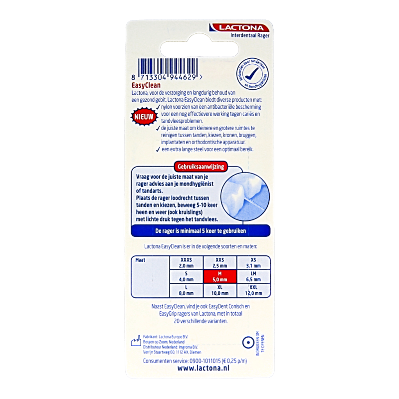 Lactona Easyclean M 5.0mm 8 Stuks