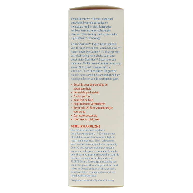 Vision High sensitive SPF30 180 Milliliter