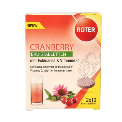Roter Cranberry vitamine C & echinacea duopack 20 Bruistabletten