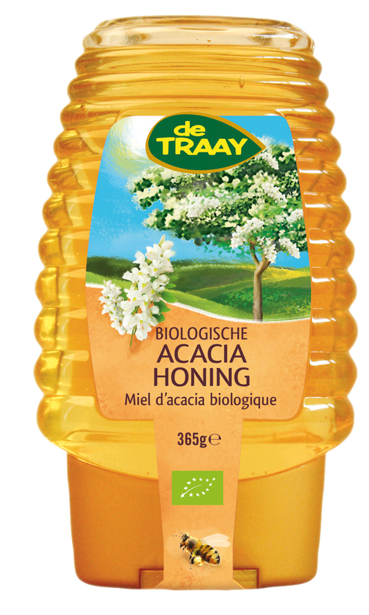 Traay Acaciahoning knijpfles bio 365 Gram