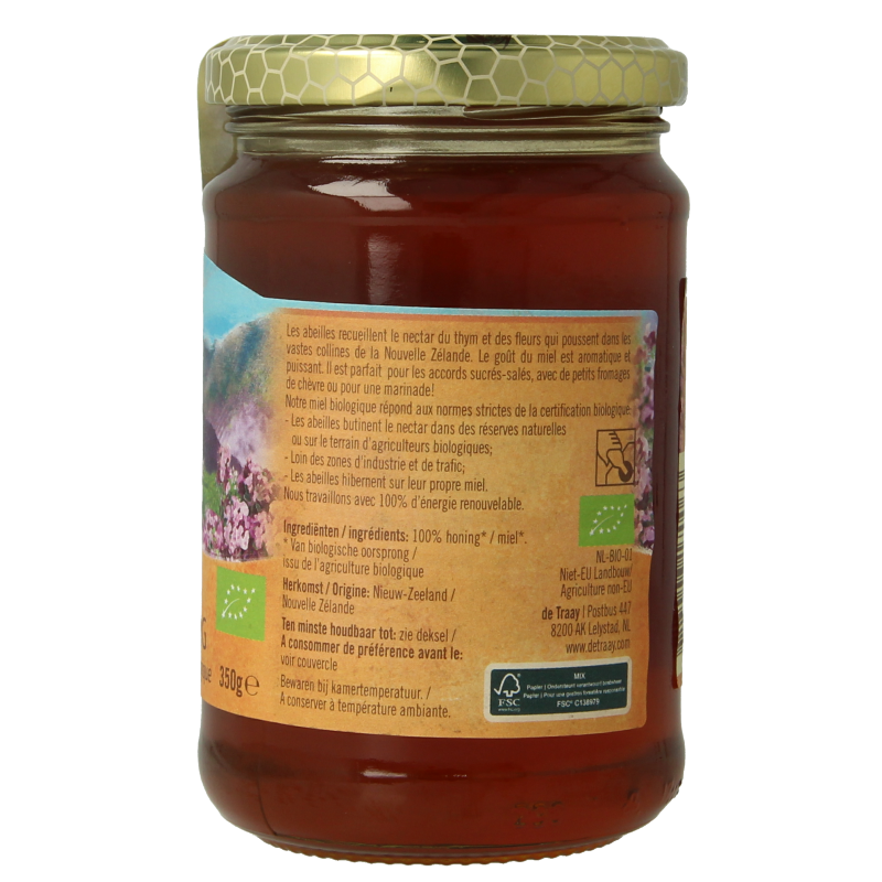 Traay Tijm- met bloemenhoning eko bio 350 Gram