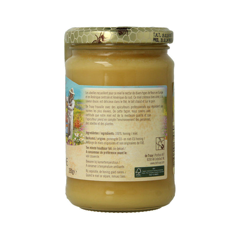 Traay Bloemen honing creme 350 Gram