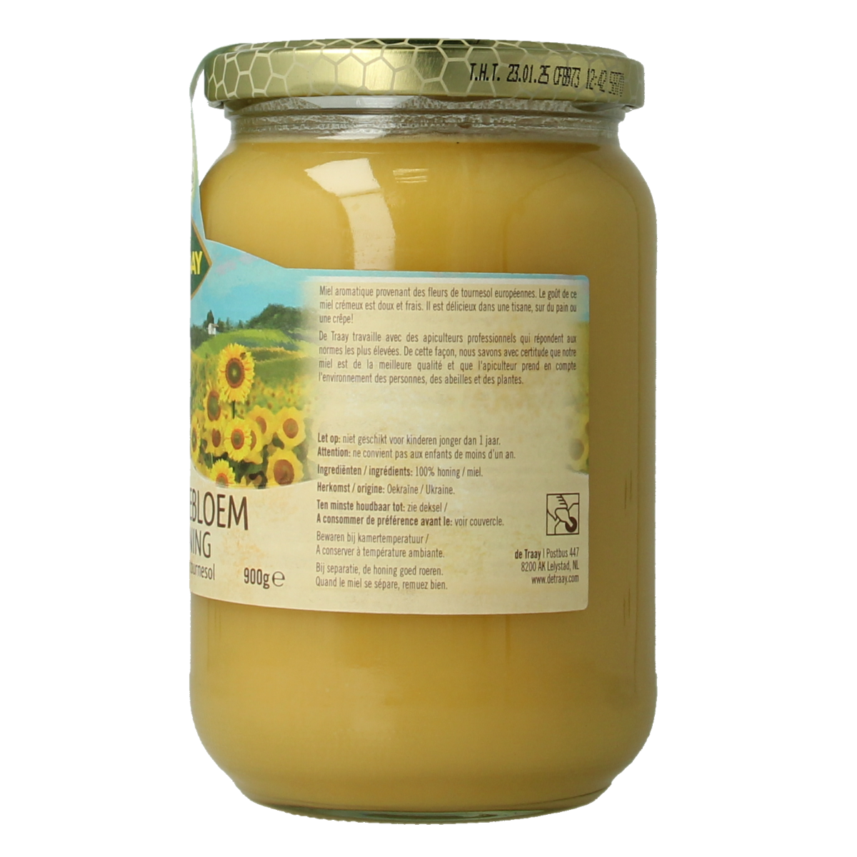 de Traay Zonnebloem honing 900.00 Gram