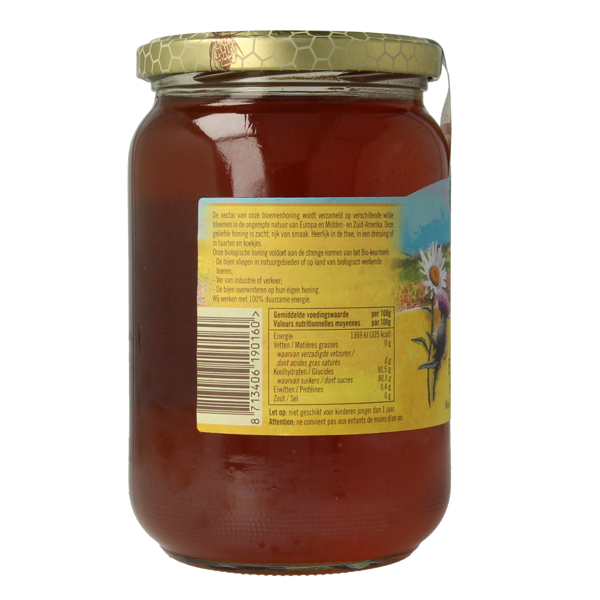 de Traay Bloemenhoning vloeibaar bio 900.00 Gram