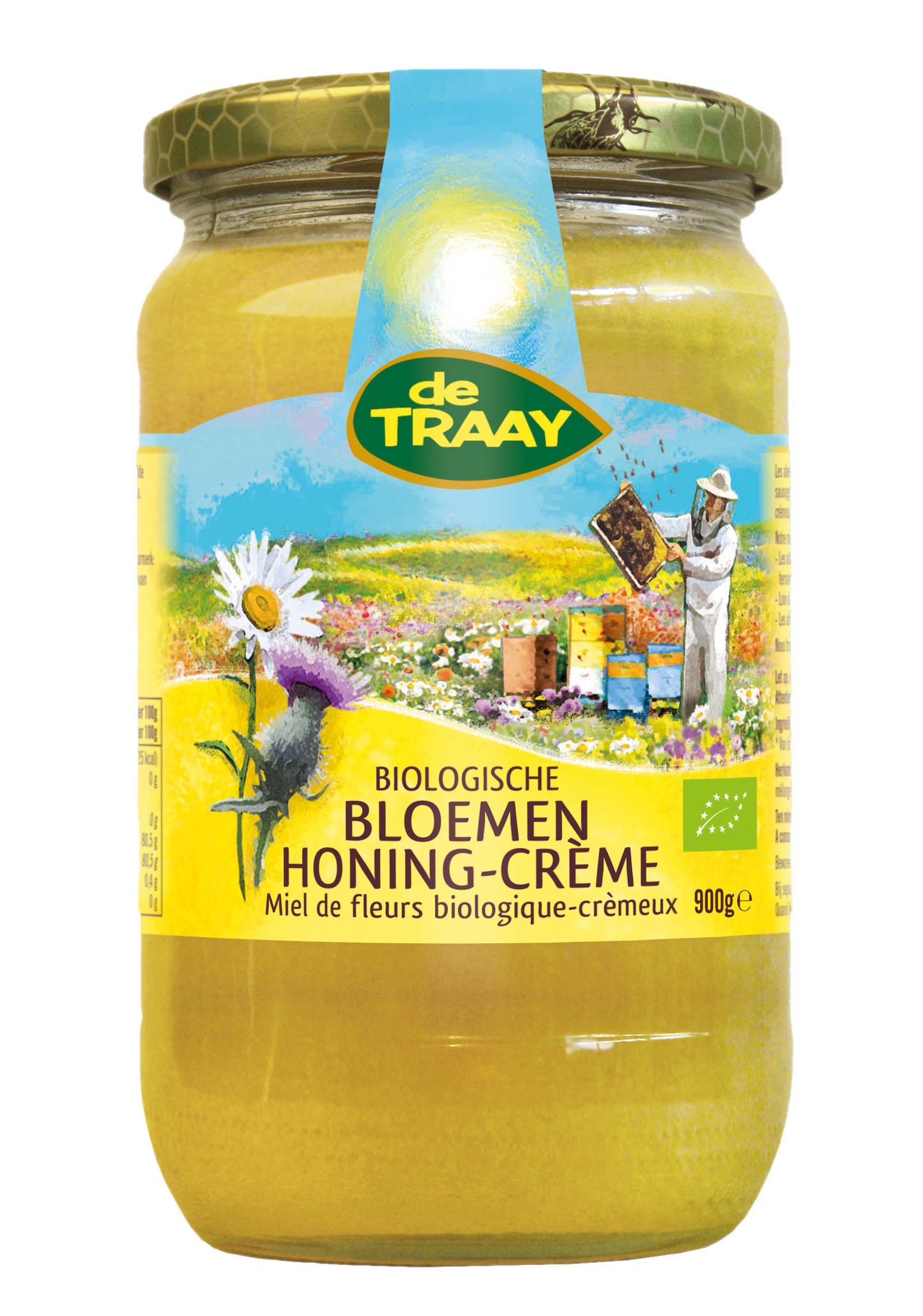 de Traay Bloemenhoning creme bio 900.00 Gram