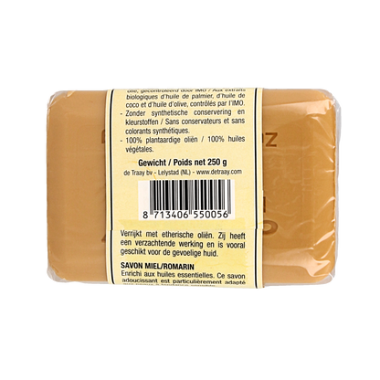de Traay Zeep honing/rozemarijn bio 250.00 Gram