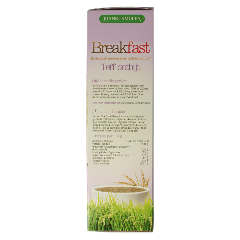 Joannusmolen Breakfast teff ontbijt bio 300 Gram