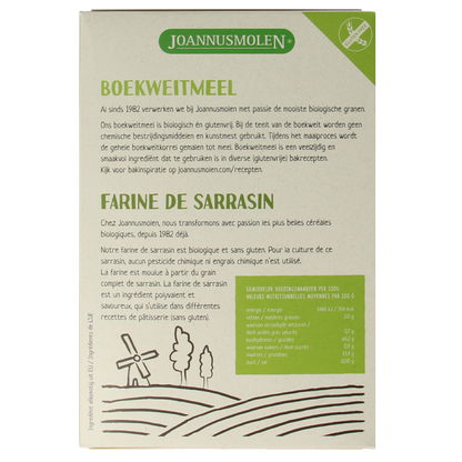 Joannusmolen Boekweitmeel eerste keuze bio 350 Gram