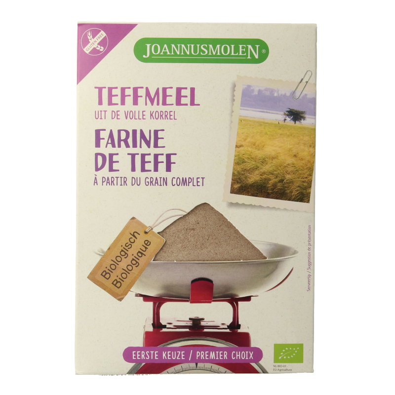 Joannusmolen Teffmeel eerste keuze bio 300 Gram