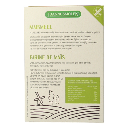 Joannusmolen Maismeel eerste keuze bio 350 Gram
