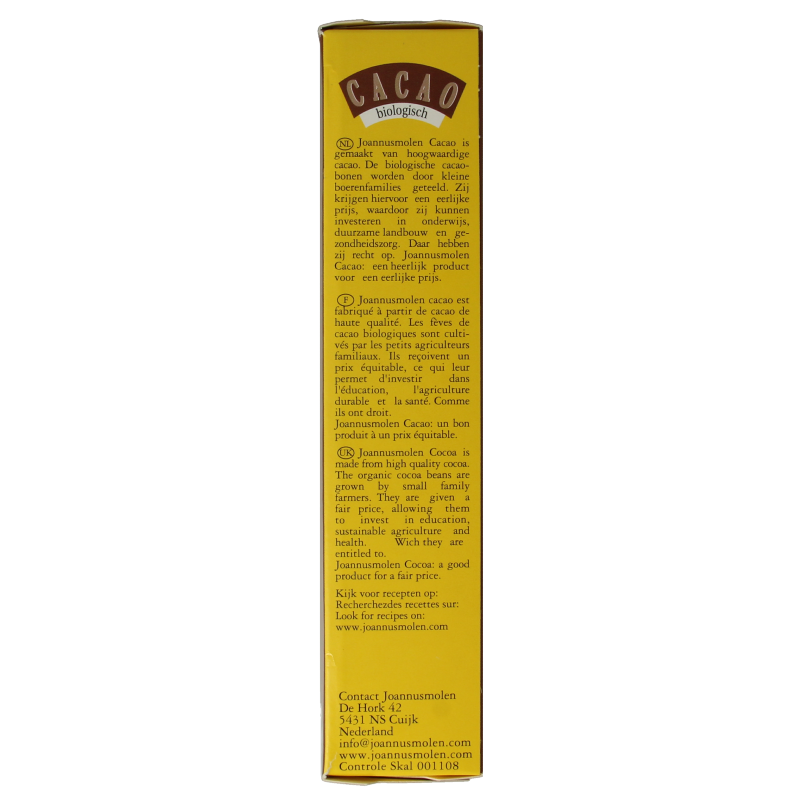 Joannusmolen Cacao bio 200 Gram