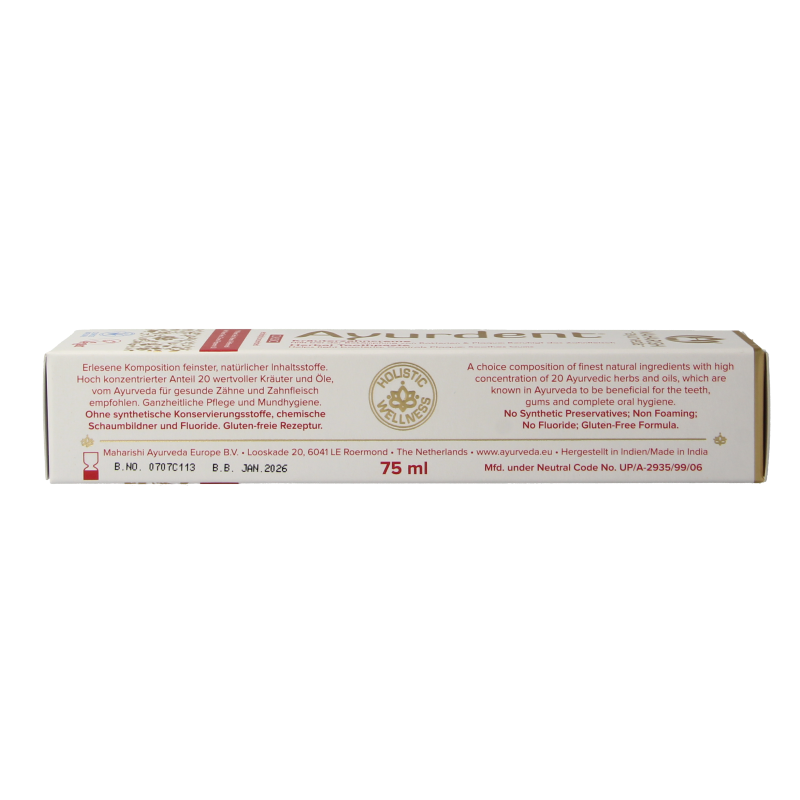 Maharishi Ayurv Ayurdent tandpasta classic 75 Milliliter