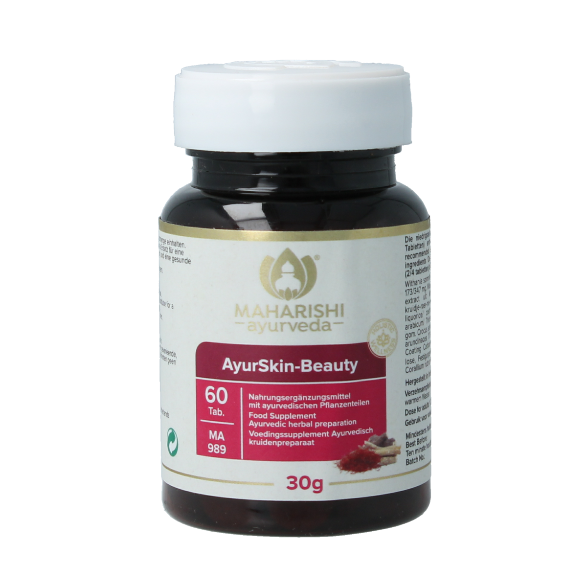 Maharishi Ayurv Ayurskin beauty jeugdige huid 60.00 Tabletten