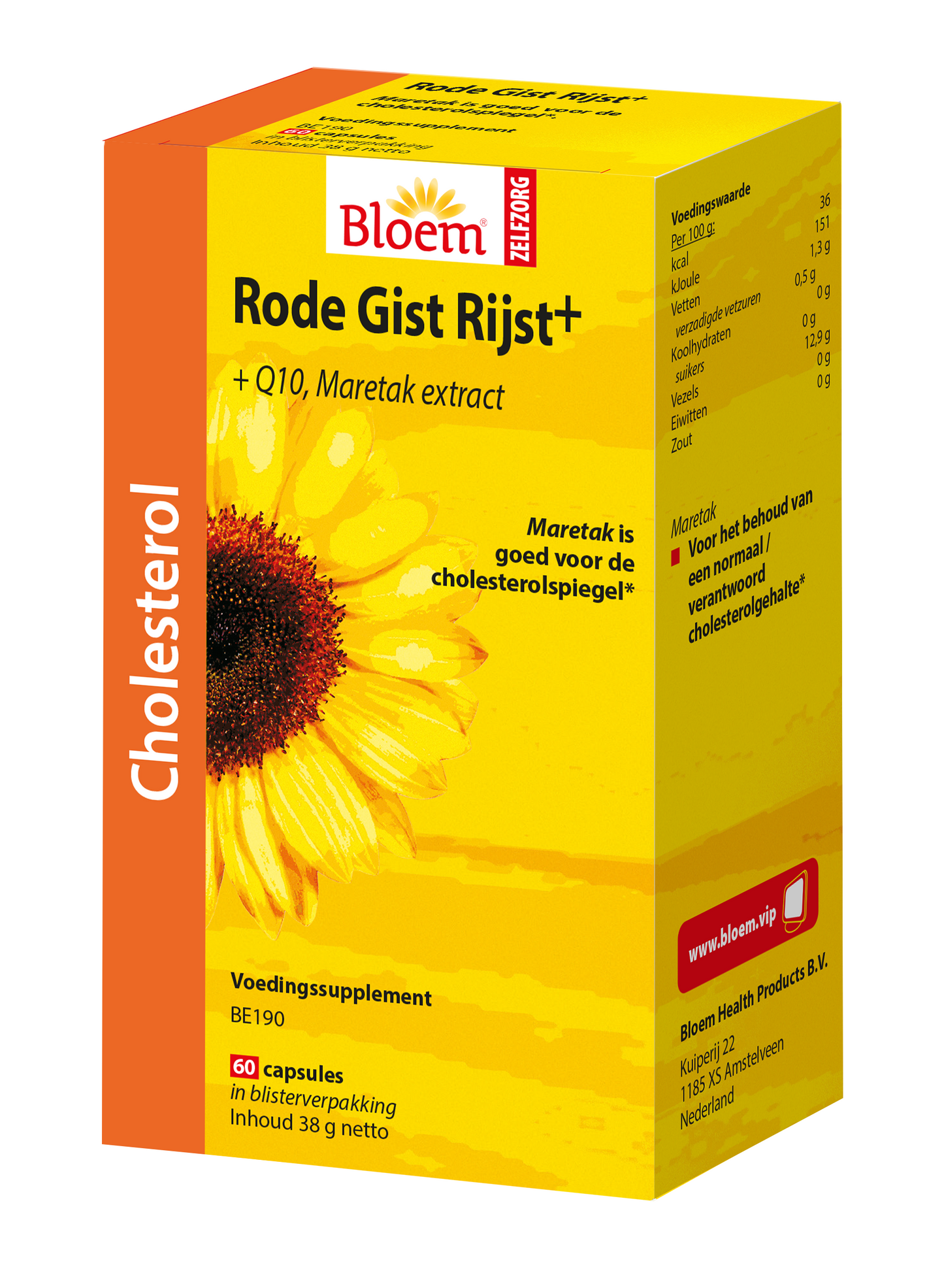 Bloem Rode gist rijst +  60.00 Capsules