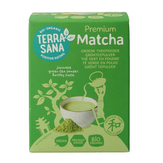 TerraSana Matcha premium groene thee bio 30 Gram