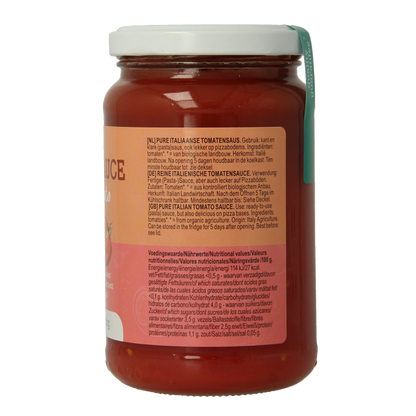 TerraSana Tomatensaus 100% tomaat bio 340 Gram
