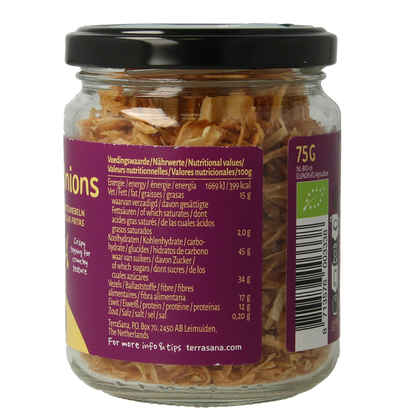 TerraSana Indonesische gebakken uitjes bio 75.00 Gram
