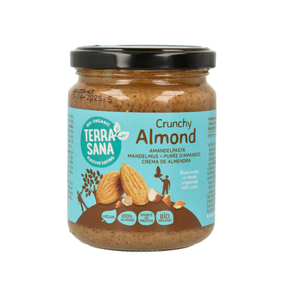 TerraSana Amandelpasta bruin crunchy bio 250.00 Gram
