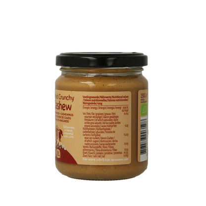 TerraSana Cashewpasta crunchy met himalayazout bio 250 Gram