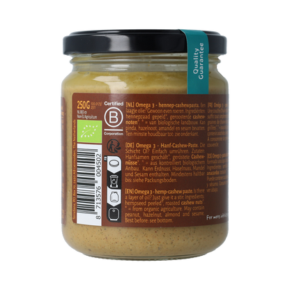TerraSana Omega 3 hennep cashewpasta 250.00 Gram