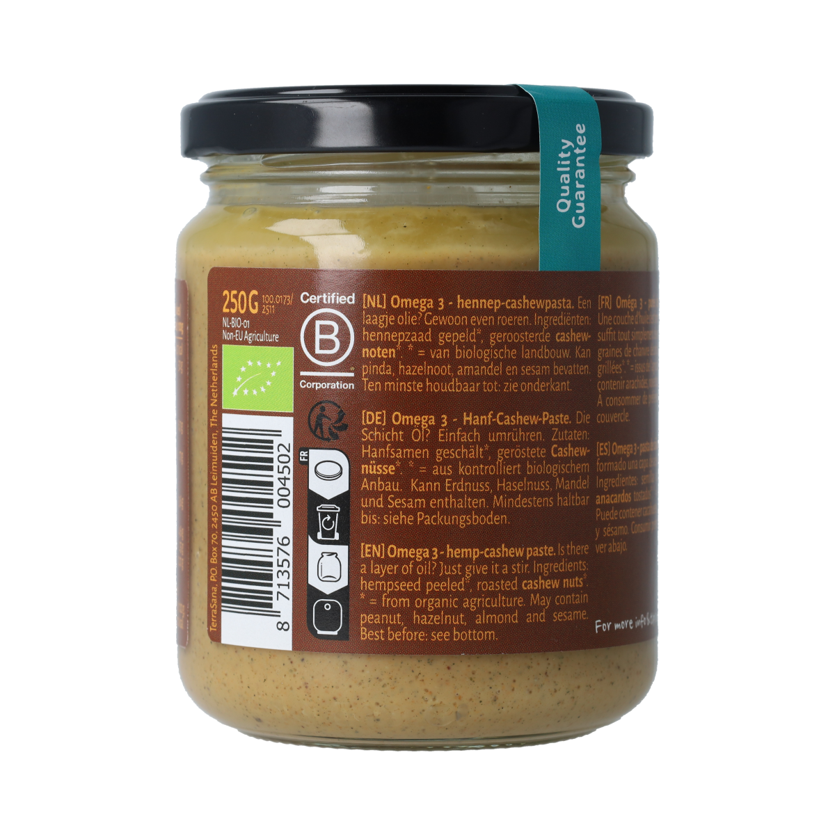 TerraSana Omega 3 hennep cashewpasta bio 250.00 Gram