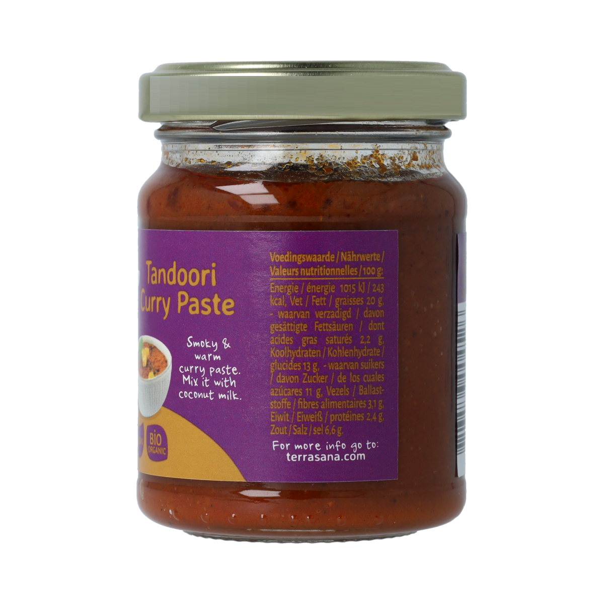TerraSana Indiase tandoori currypasta bio 130.00 Gram