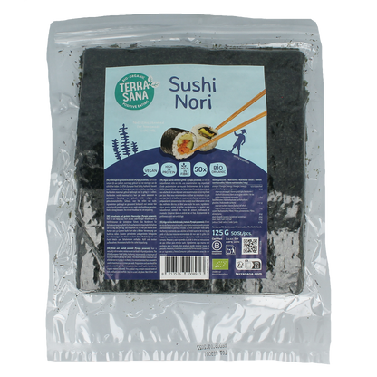 TerraSana Sushi nori geroosterd  bio 50 stuks 125.00 Gram
