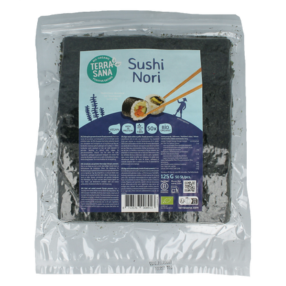 TerraSana Sushi nori geroosterd  bio 50 stuks 125 Gram