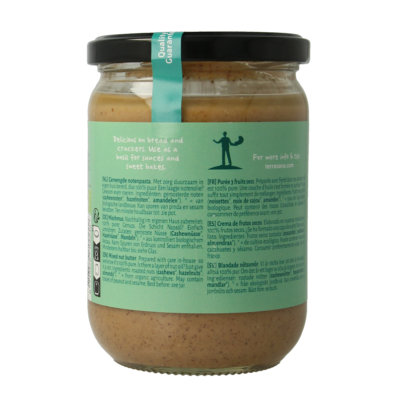 TerraSana 3 mix notenpasta zonder pinda bio 500 Gram