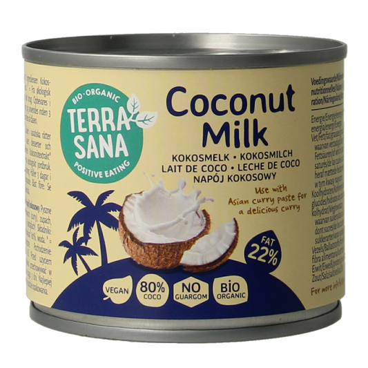 TerraSana Kokosmelk 22% vet bio 200 Milliliter