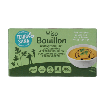 TerraSana Groente bouillon miso blokjes gistvrij bio 64 Gram