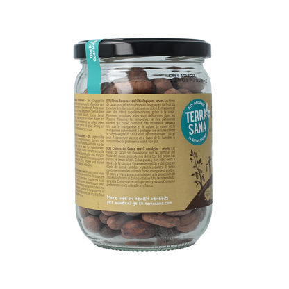 TerraSana Raw cacao bonen in glas bio 250.00 Gram