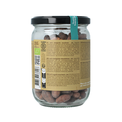 TerraSana Raw cacao bonen in glas bio 250.00 Gram