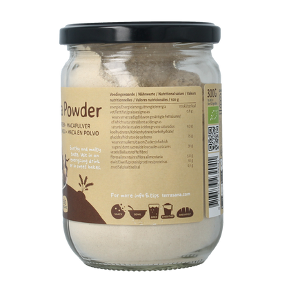 TerraSana Raw maca high energy poeder in glas bio 300 Gram