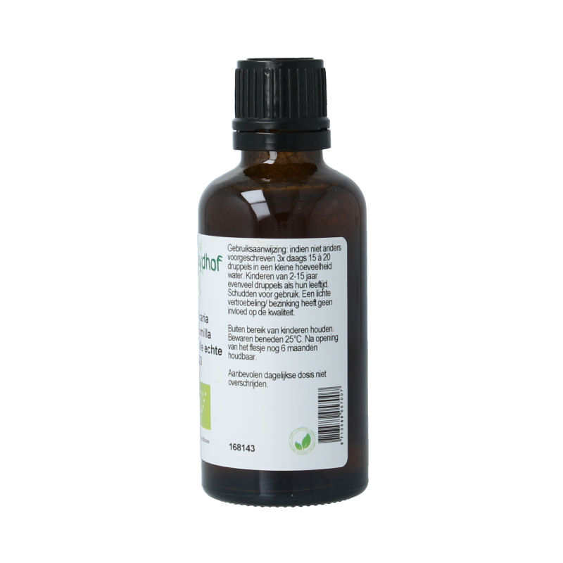 Cruydhof Matricaria chamomilla fl / kamille tinctuur bio 50 Milliliter
