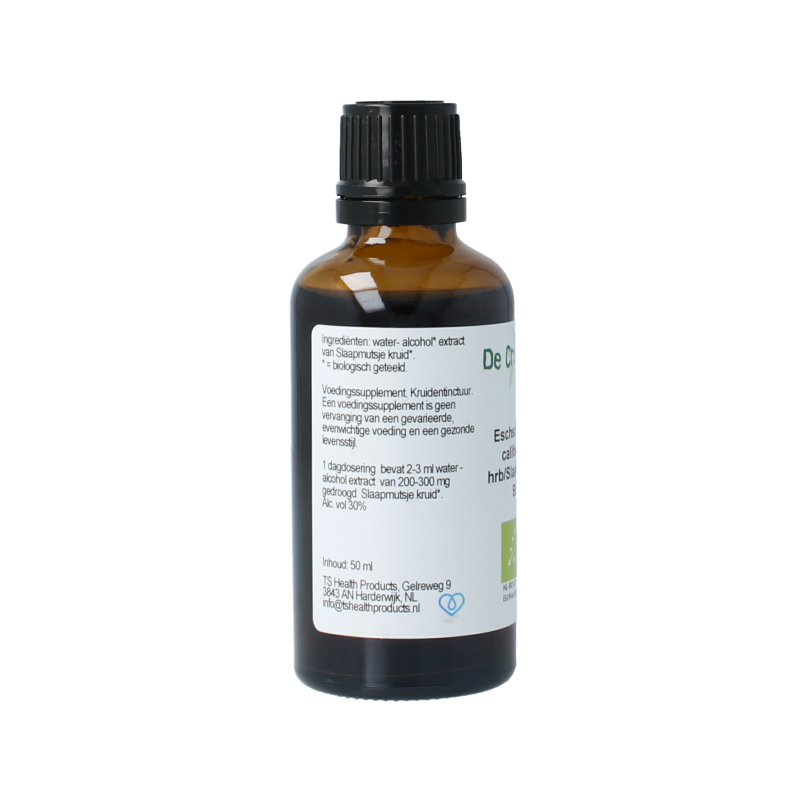 Cruydhof Eschscholtzia calif / slaapmutsje tinctuur bio 50 Milliliter