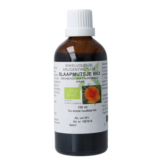 Cruydhof Eschscholtzia calif / slaapmutsje tinctuur bio 100 Milliliter