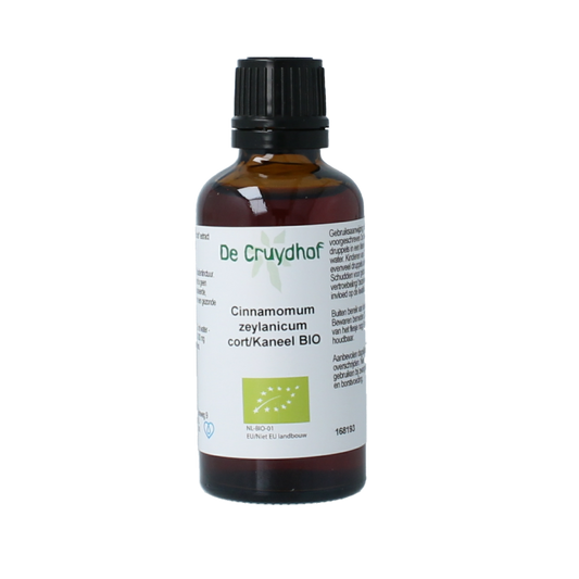 Cruydhof Cinnamomum zeyl cort / kaneel tinctuur bio 50 Milliliter