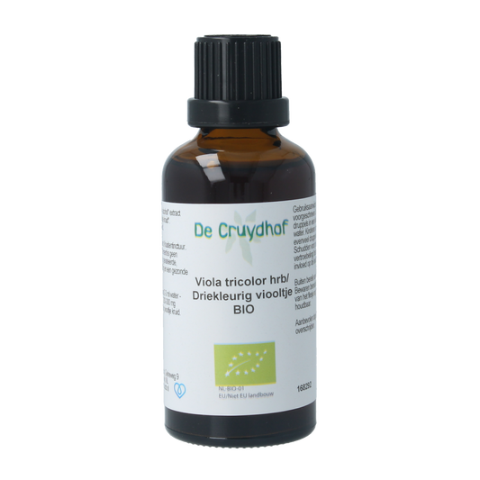 Cruydhof Viola tricolor hrb / driekl viooltje tinctuur bio 50.00 Milliliter