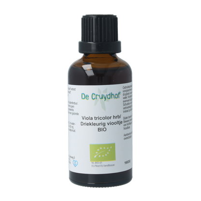 Cruydhof Viola tricolor hrb / driekl viooltje tinctuur bio 50.00 Milliliter