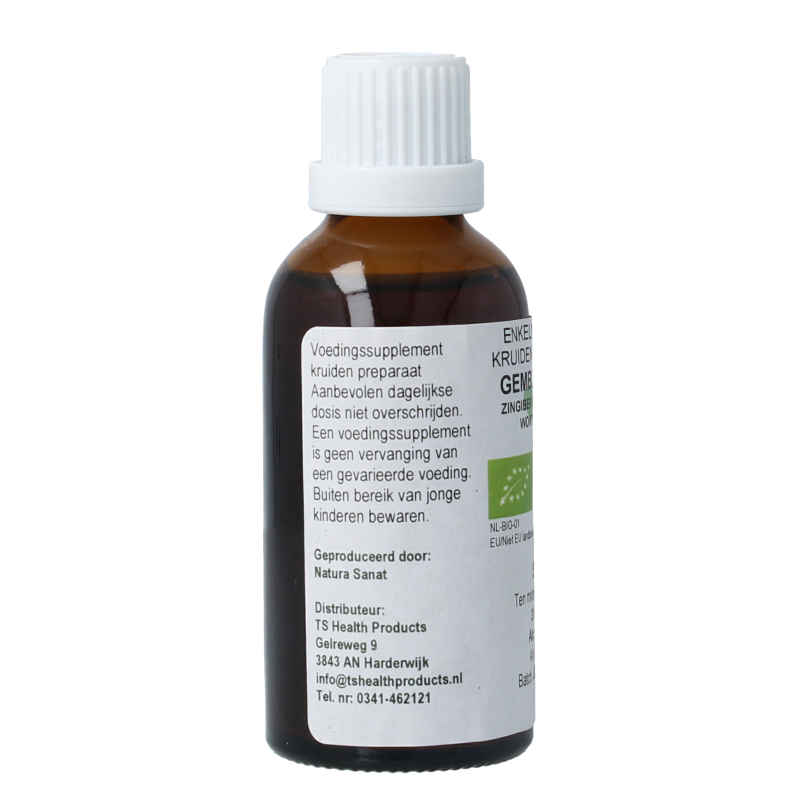 Cruydhof Zingiber officinalis rhiz/gember tinctuur bio 50 Milliliter